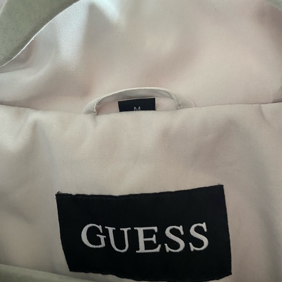 Guess Womens Slim Trench Coat White / Silver - Picture 7 of 7